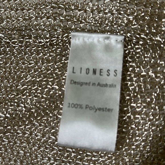 LIONESS • PRINCESS POLLY Take Me To Rio Metallic Gold Mini Dress Size XS - Picture 12 of 16